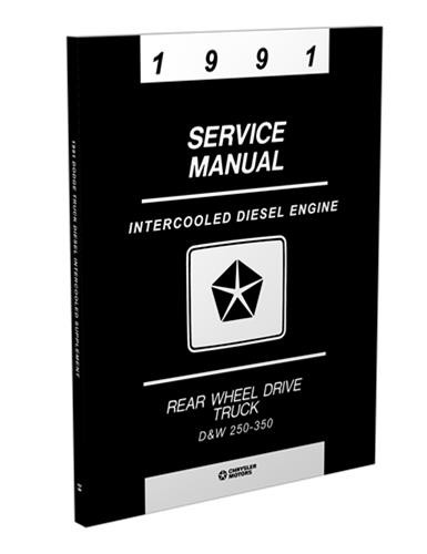1991 Dodge Intercooled Turbo Diesel Shop Manual Ram Pickup Truck Cummins Service