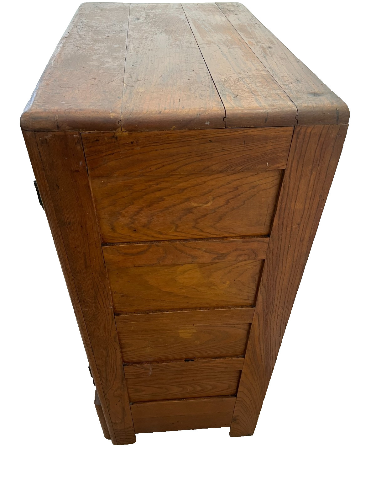 Antique Ice Box Three storage cabinets, Oak, Brass latches, Three Racks, 1920's