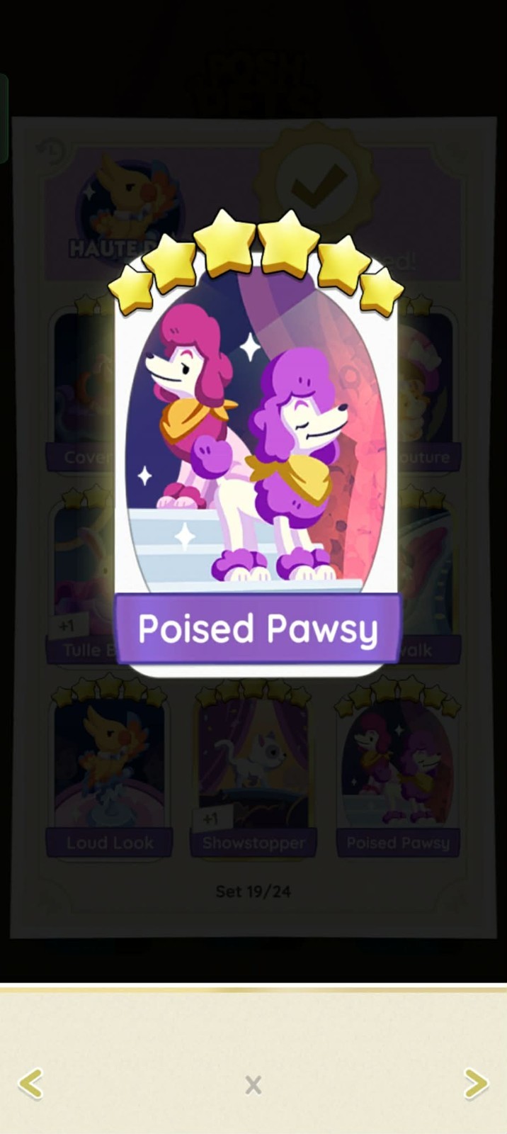 Poised Pawsy - Stickers - 6⭐⭐⭐⭐⭐ - ⚡️ Posh Pets Album ⚡️