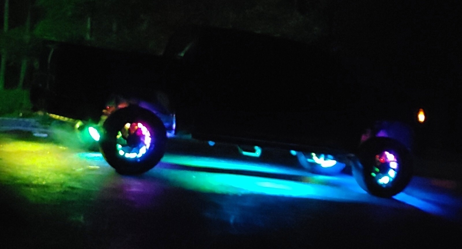 17.5" x4PCS Wheel Lights for Truck CHASING Quad Row LEDs Brightest APP + Remote