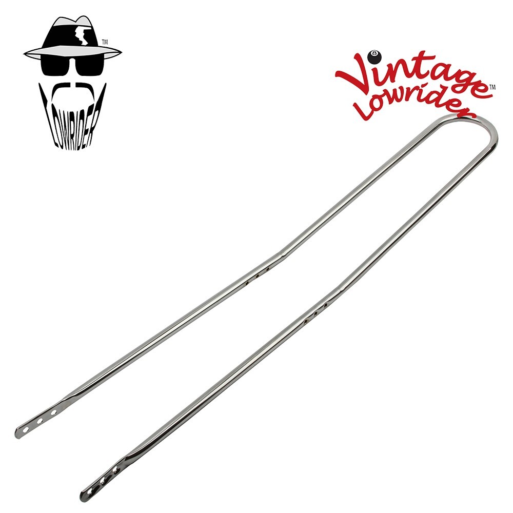 42" LONG VINTAGE LOWRIDER BACK BICYCLE STEEL SISSY BAR IN CHROME FOR 20" BIKES.