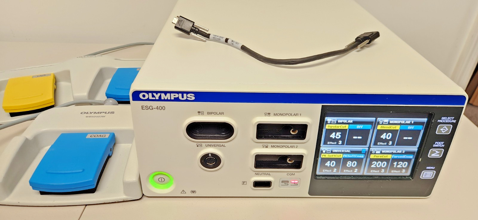 Olympus ESG 400 With Both Footswitches and a MAJ-1871 Cable