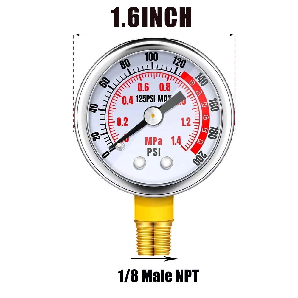 Air Tank Repair Kit Air Tank Valve Kit with Hose 1.6" Pressure Gauge FAST SHIP