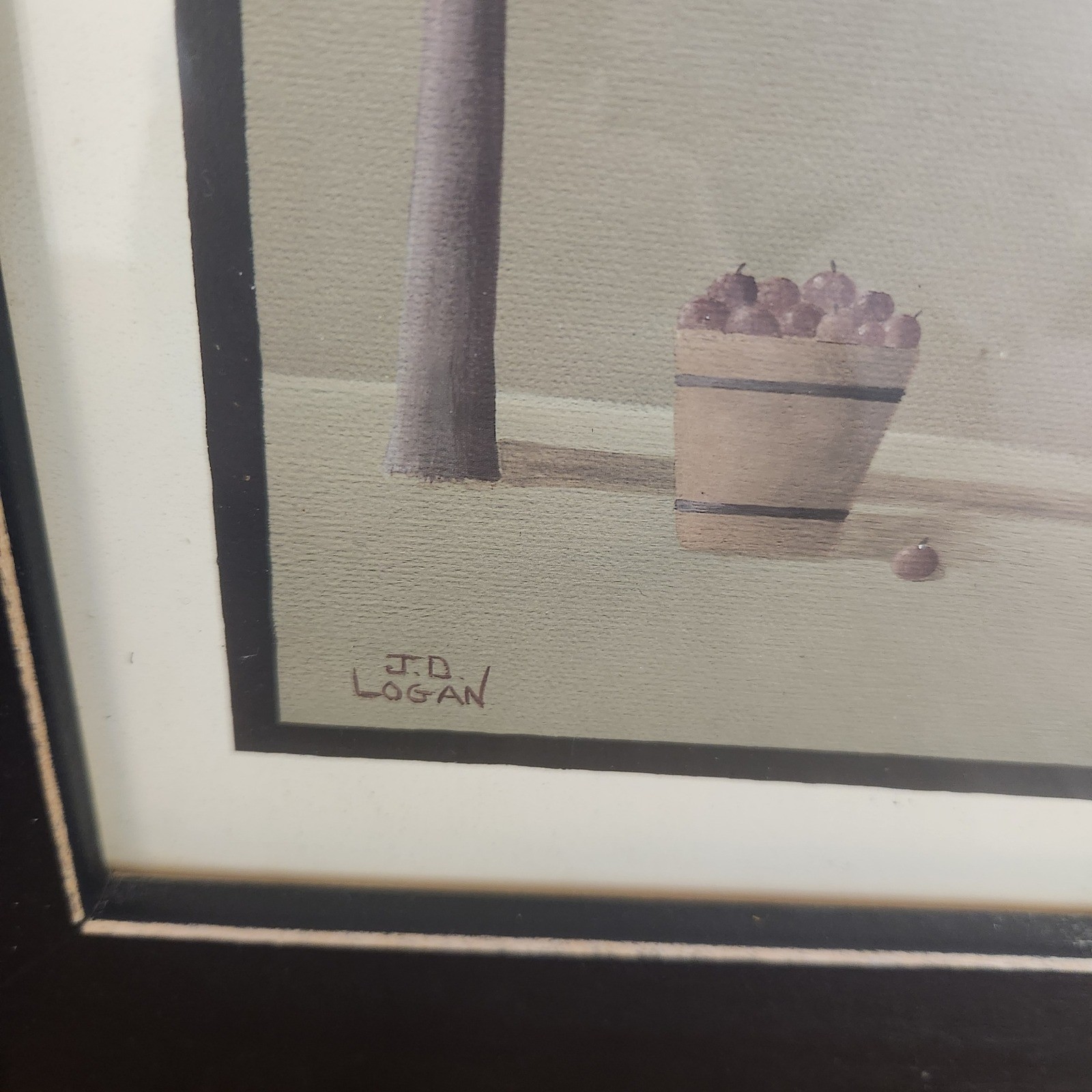 JD Logan Contemporary American Folk Art Framed Print Black Frame Barn Flag Farm