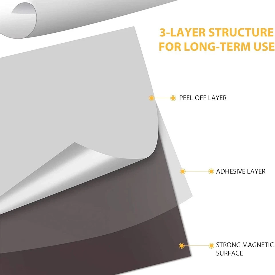 Magnetic Sheets with 3M Adhesive Backing Cut and Customize Flexible Self Adhesiv