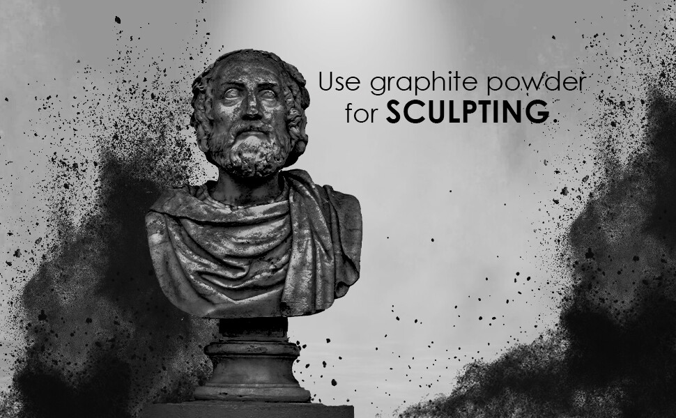 Graphite Powder Pure 44 microns - Uses include: dry lubricant, epoxy: 4 OZ