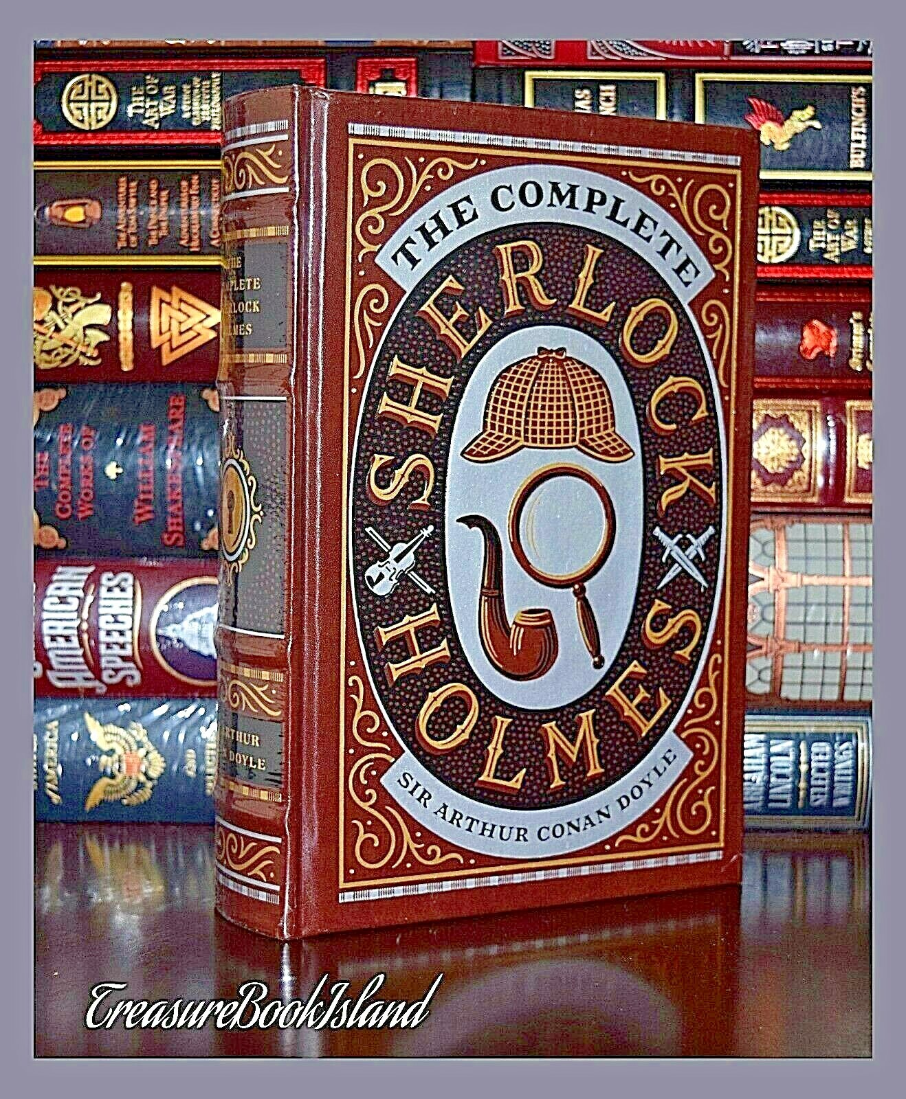 New Complete Sherlock Holmes A.C. Doyle Sealed Leather Collectible Hardcover