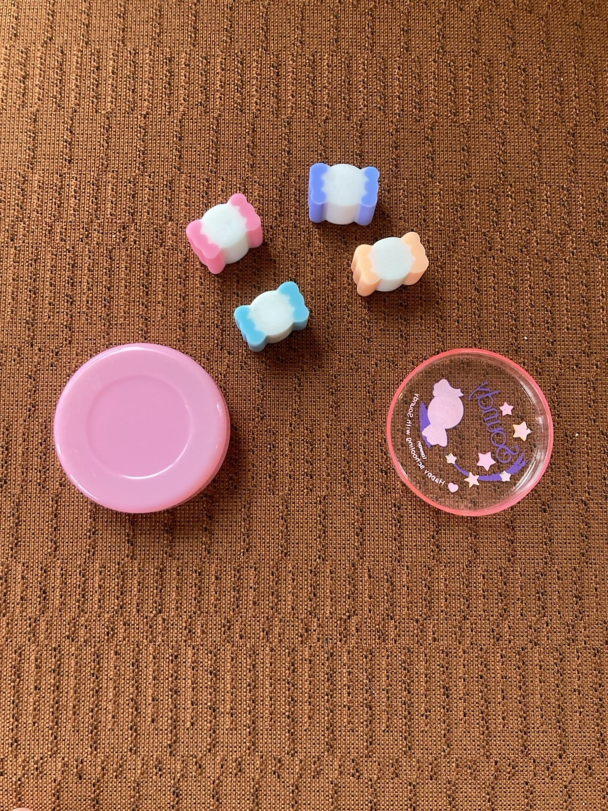 Vintage Soundy Cream Candy Erasers Made in Taiwan Happy Schooling with Soundy