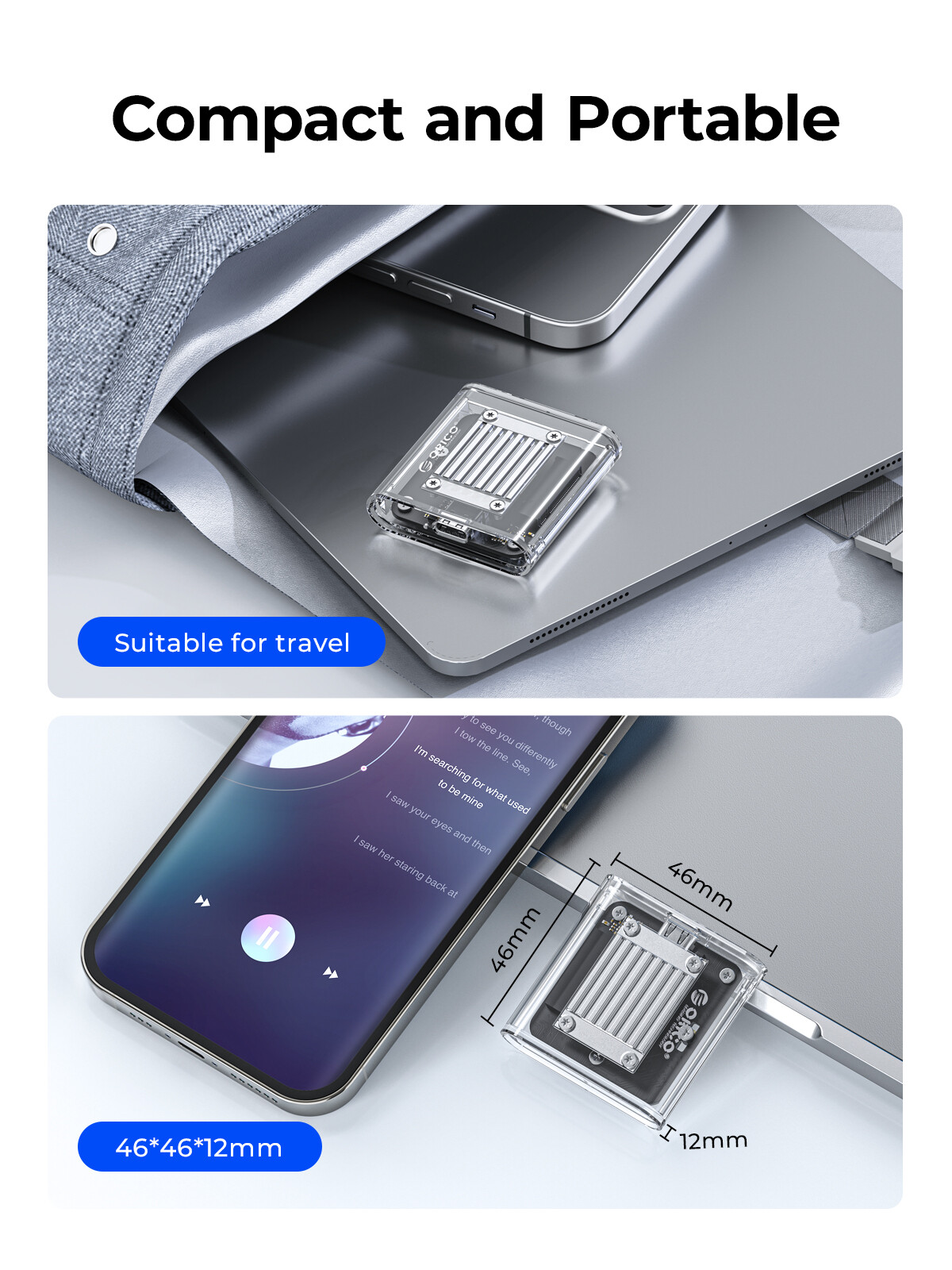 ORICO 2230 M.2 NVMe SSD Enclosure 10Gbps M.2 to USB-C Adapter M.2 Reader ProRes