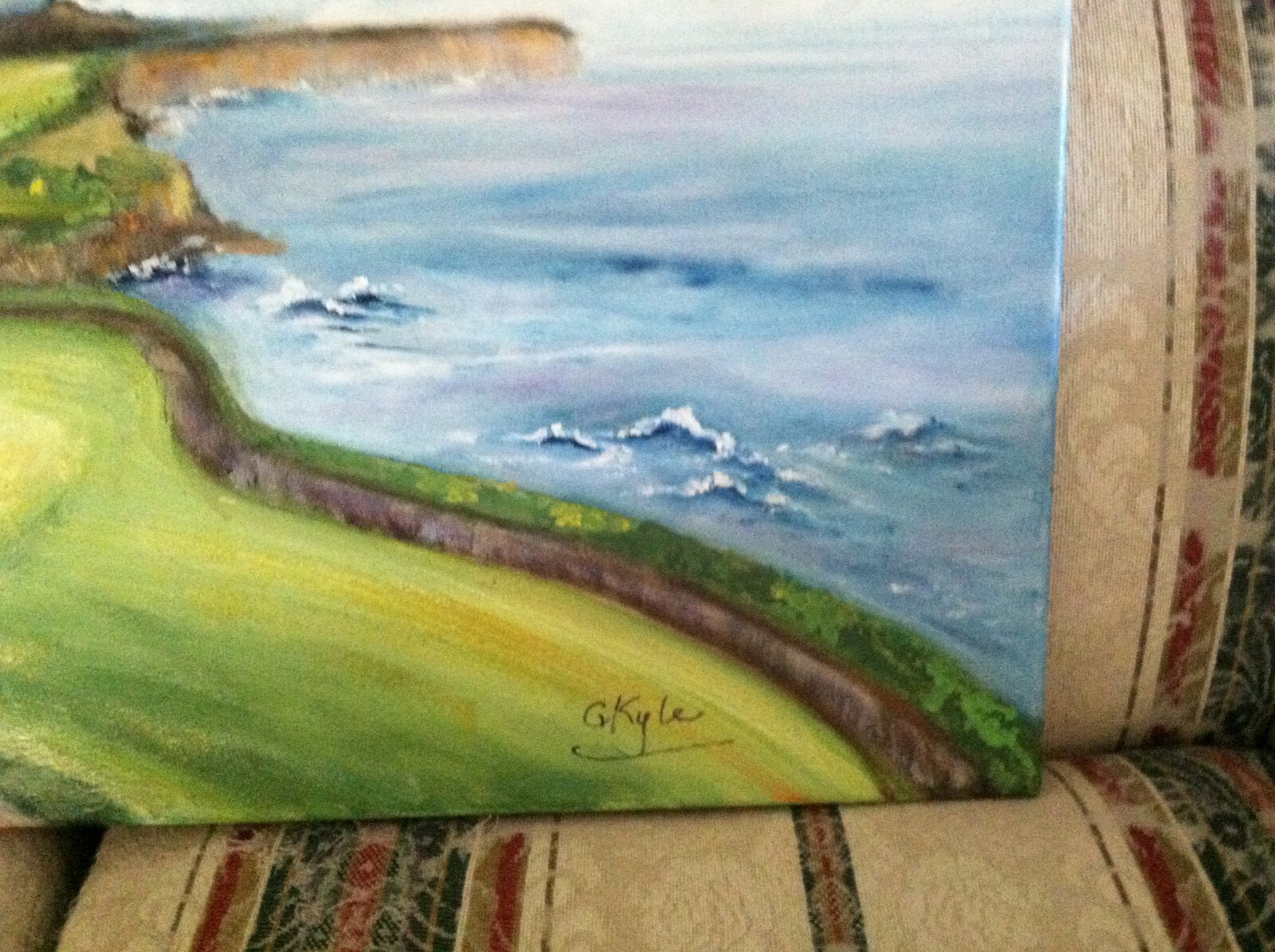 Kauai Golf Oil Painting Hawaii Original Art 18 x 24" Great Gift for Golfers!