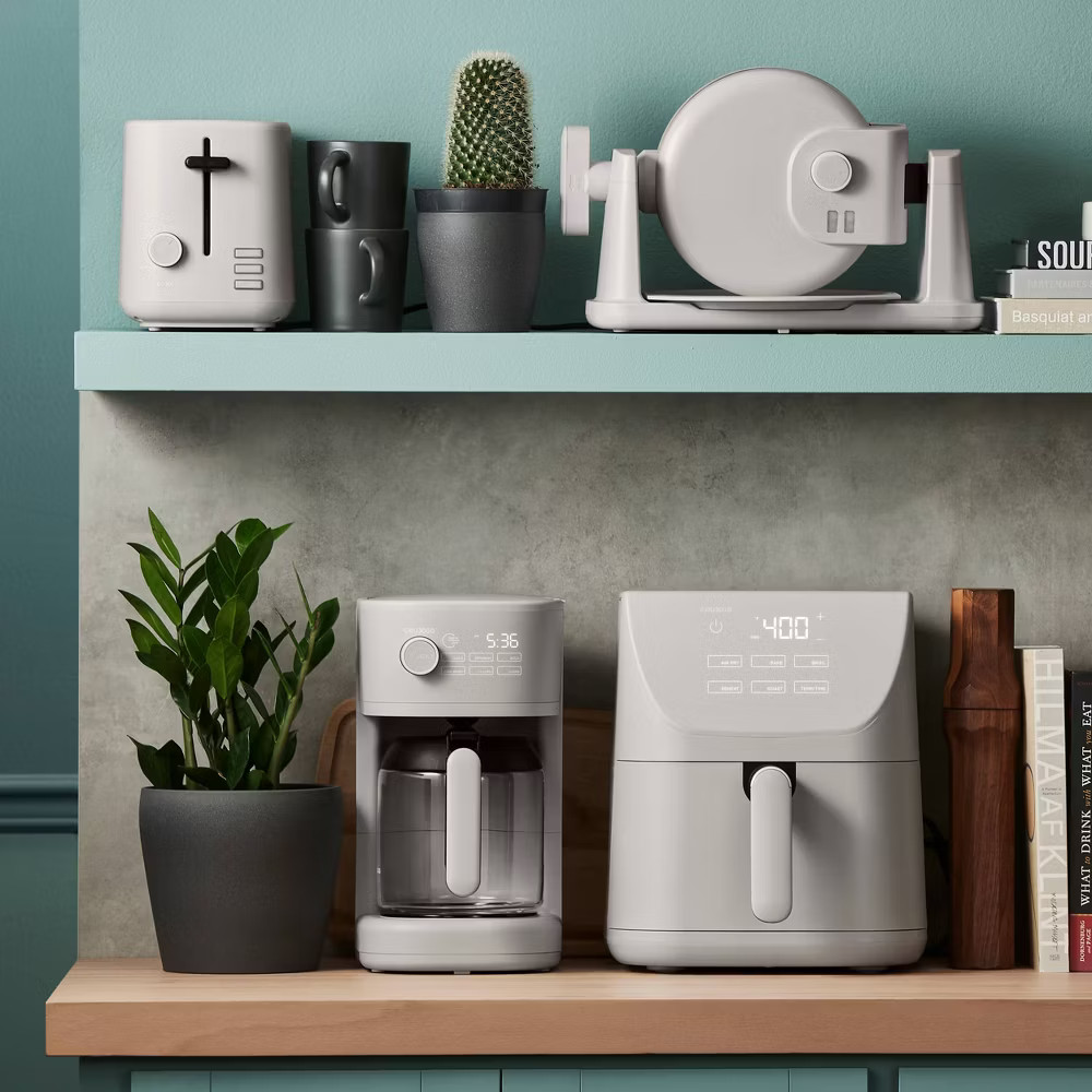 CRUXGG 6QT Air Fryer Gray 1500W Electric Parts 6-Quart Capacity