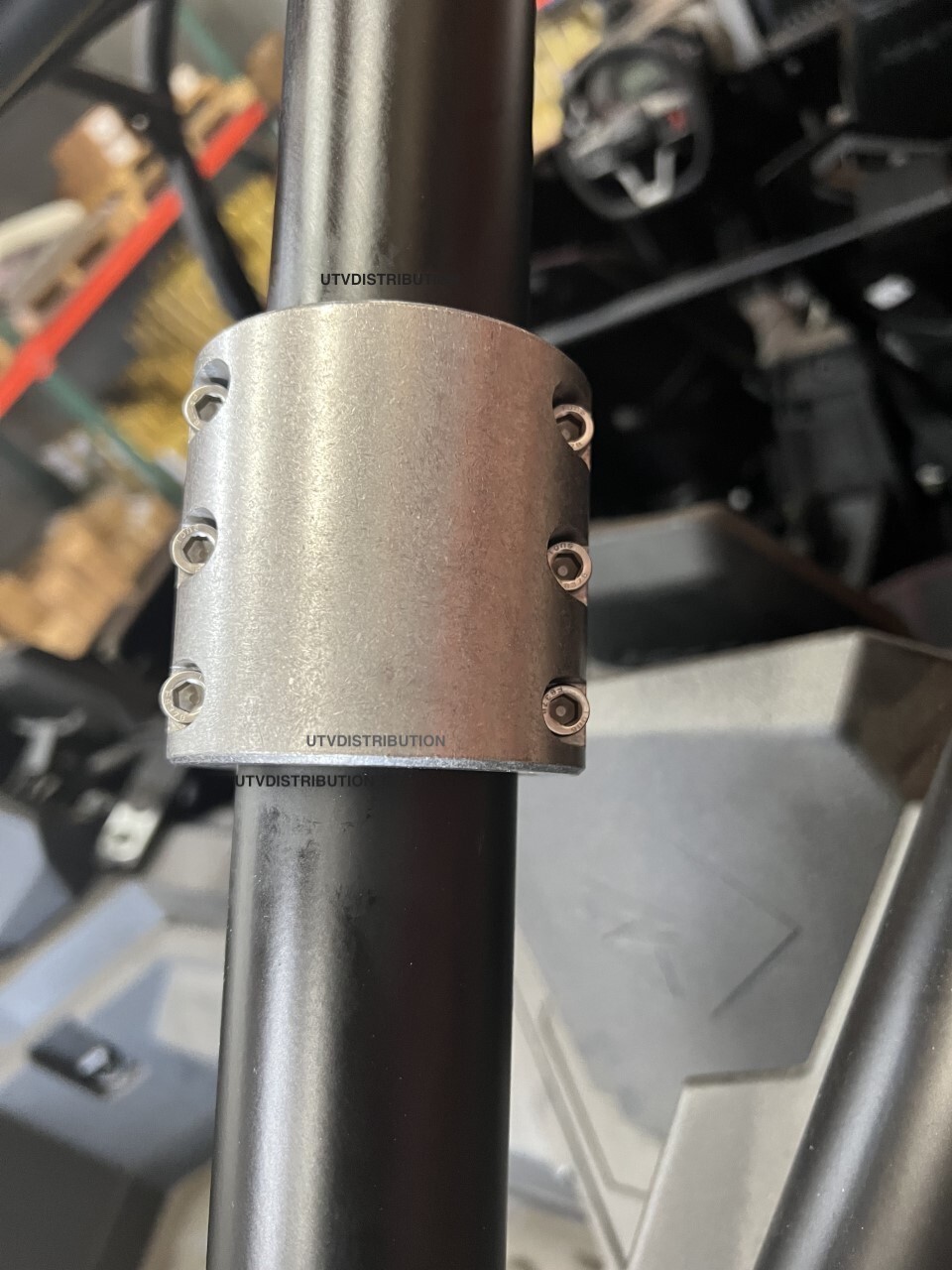 2 Steel weldable bolt on tube clamps 1.50" 1-1/2" universal roll cage mounts -L