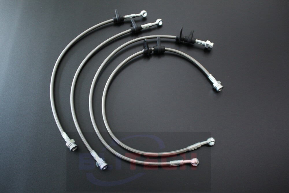 DOT Braided Brake Lines Front & Rear For 92-95 Honda Civic & 94-01 Acura Integra