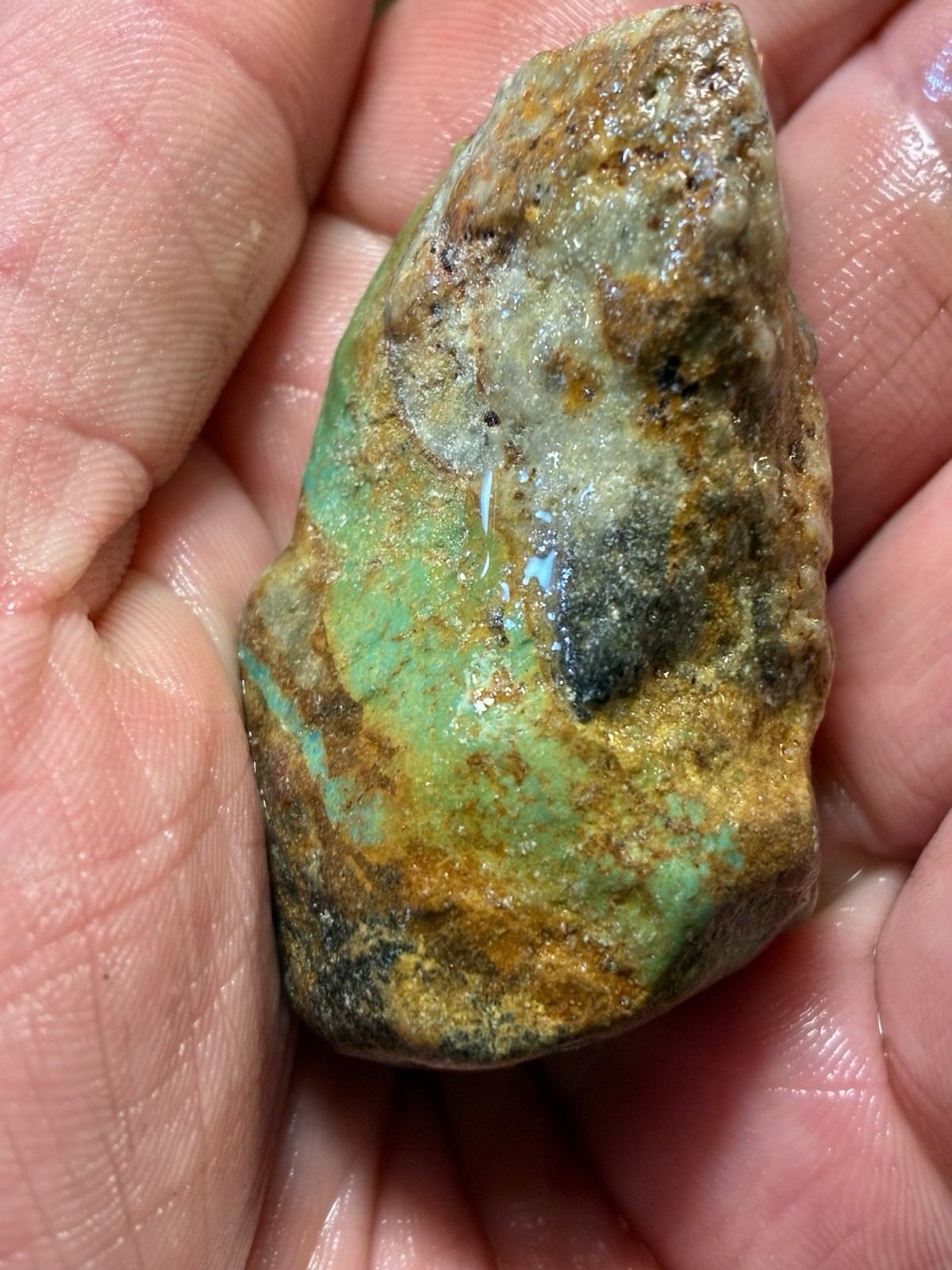 Turquoise Mountain - Kingman Blue Turquoise in Classic Red Matrix. 1 Lb.