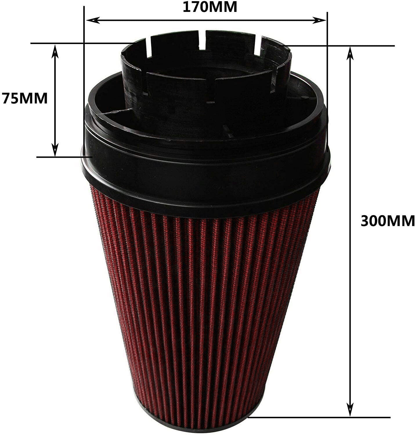 4" Cold Air Intake System+Heat Shield for 99-06 GMC/Chevy V8 4.8L/5.3L/6.0L RED