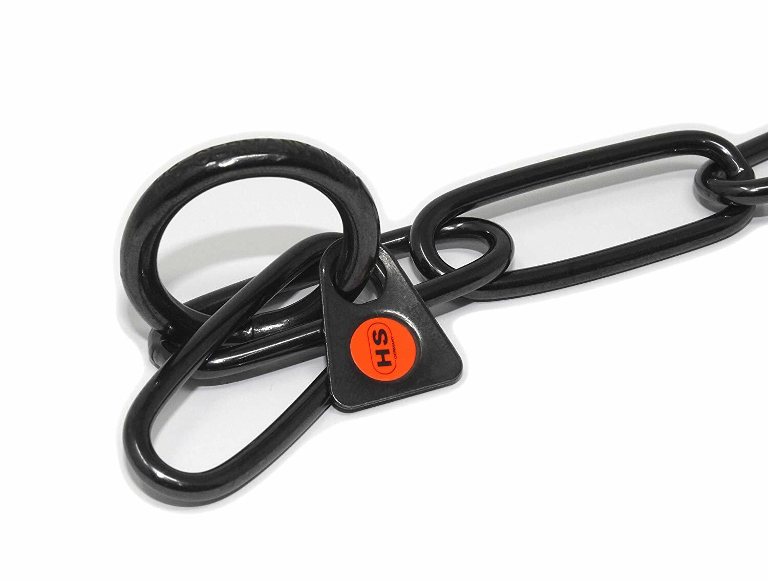 Herm Sprenger BLACK Stainless Steel Fur Saver Pet Dog Training Collar ALL SIZES