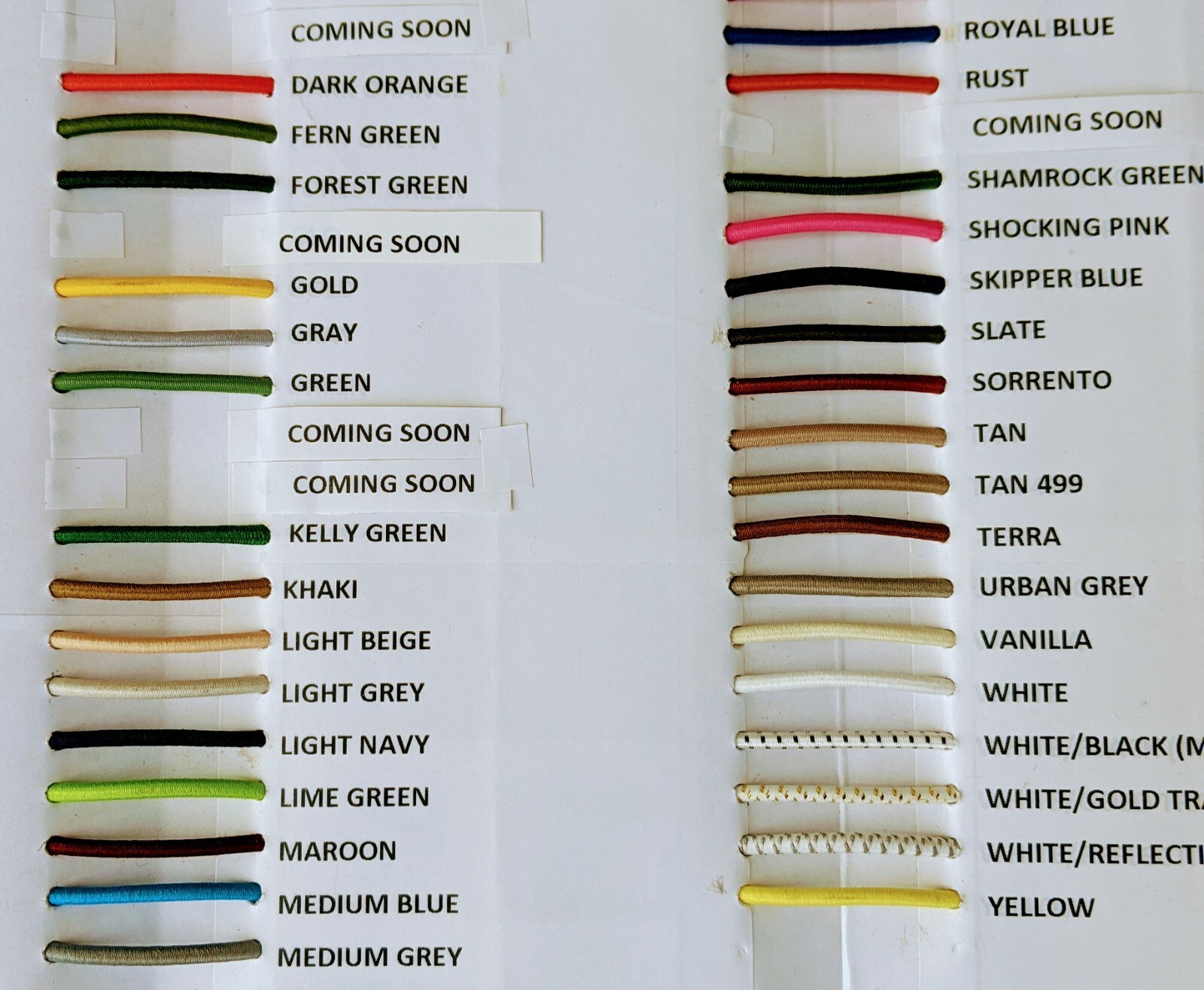 1/8" Bungee Shock Cord Many Colors Cut by the Foot , Nice Quality Bungee !