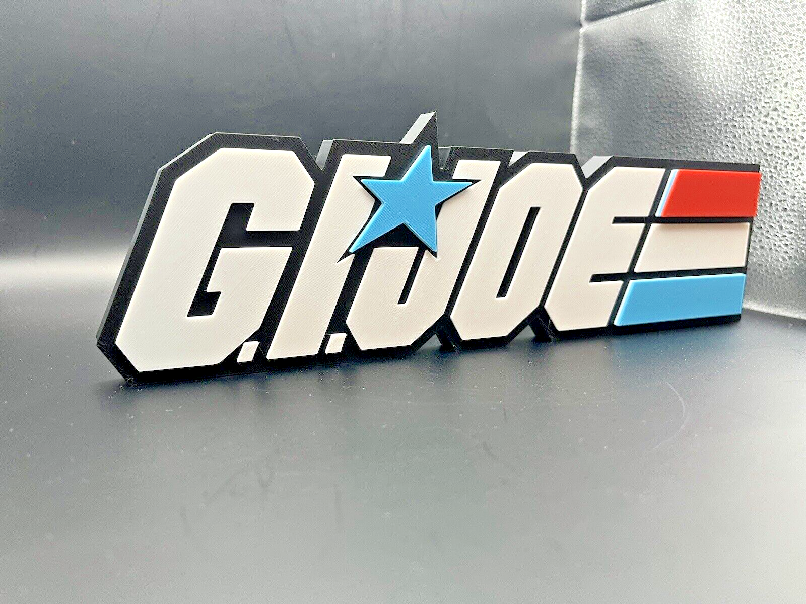 G.I. Joe Logo Sign Display | 3D Wall Desk Shelf Art