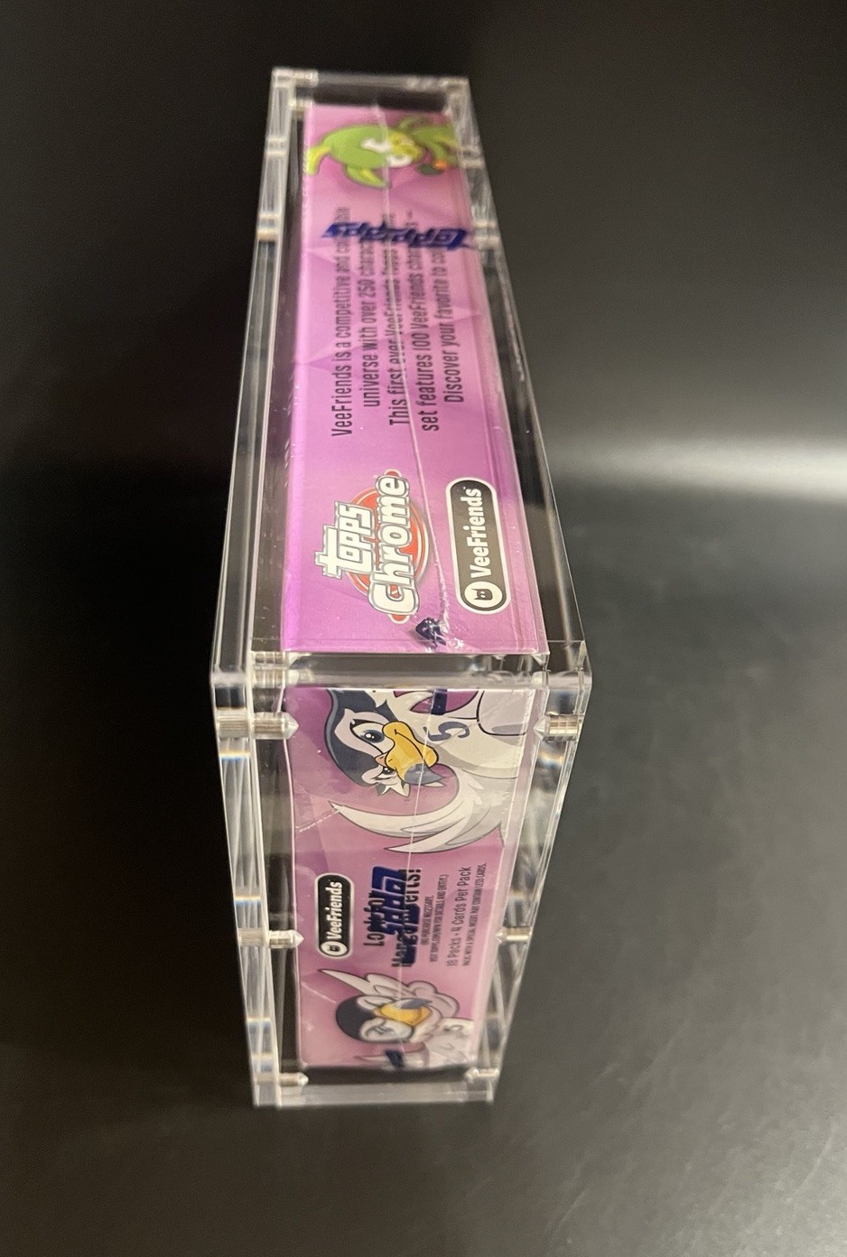 Acrylic Display Case Magnetic Lid FITS 2025 Topps Chrome VeeFriends Hobby Box