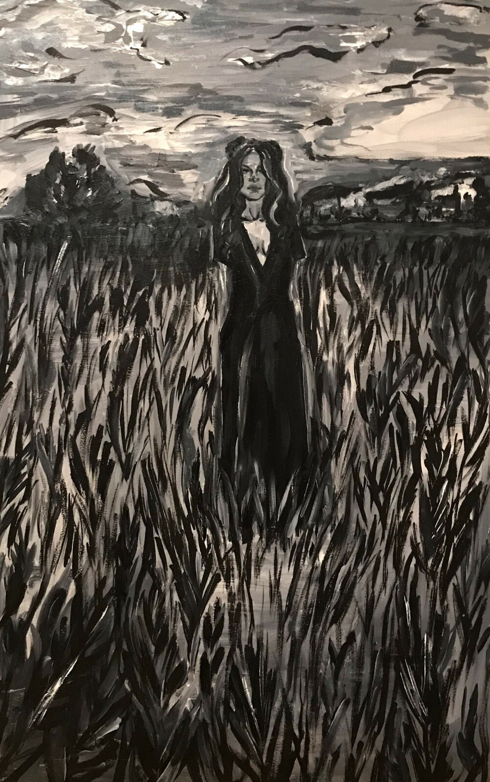 Artist Quality Oil Paint Carbon Black 180ml Tube Professional Oil Paint #105