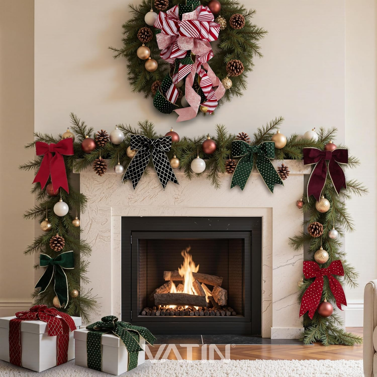 Hot Pink Velvet Ribbon, 2-1/2-Inch X 10 Yards, Ribbons for Crafts, Gift Wrapping