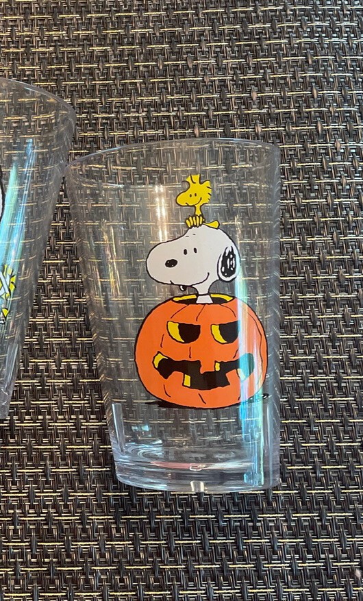 Disney Snoopy Pottery Barn cup Peanuts Halloween holiday party kid pumpkin new ,