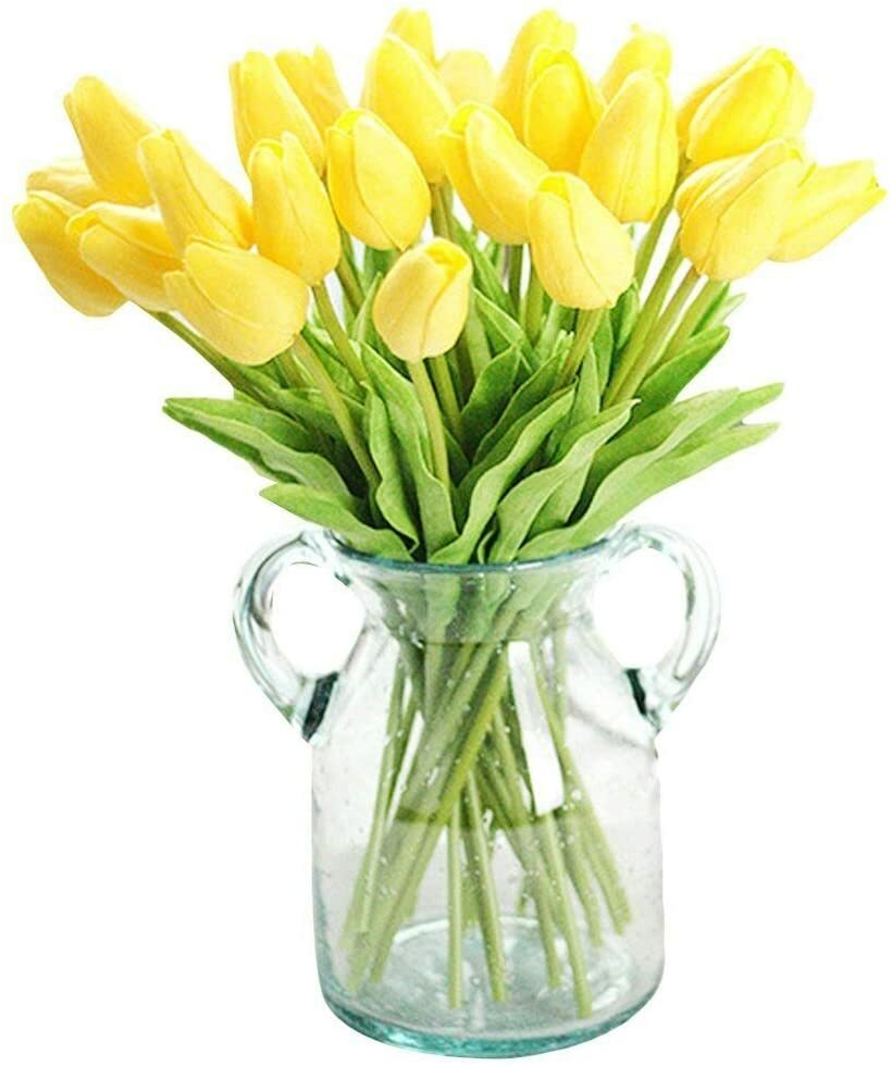 10 PACK Artificial Tulips Real Touch Bridal Home Wedding Party Festival Decor US