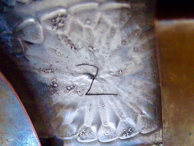 EARLY HAND STAMPED SIGNED NAVAJO STERLING SILVER SPIDER WEB TURQUOISE CONCHO