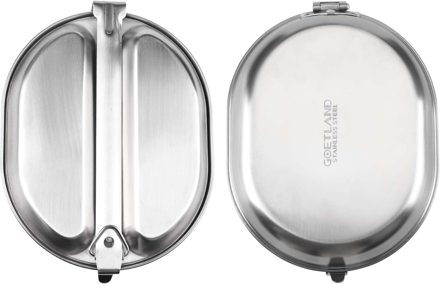 304 Stainless Steel US Military Mess Kit Plate Set GI Type Outdoor Camping Hiki