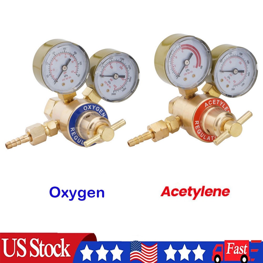 Brass Oxygen & Acetylene Regulators Set for Welding Fit Victor Gas Torch Cutting