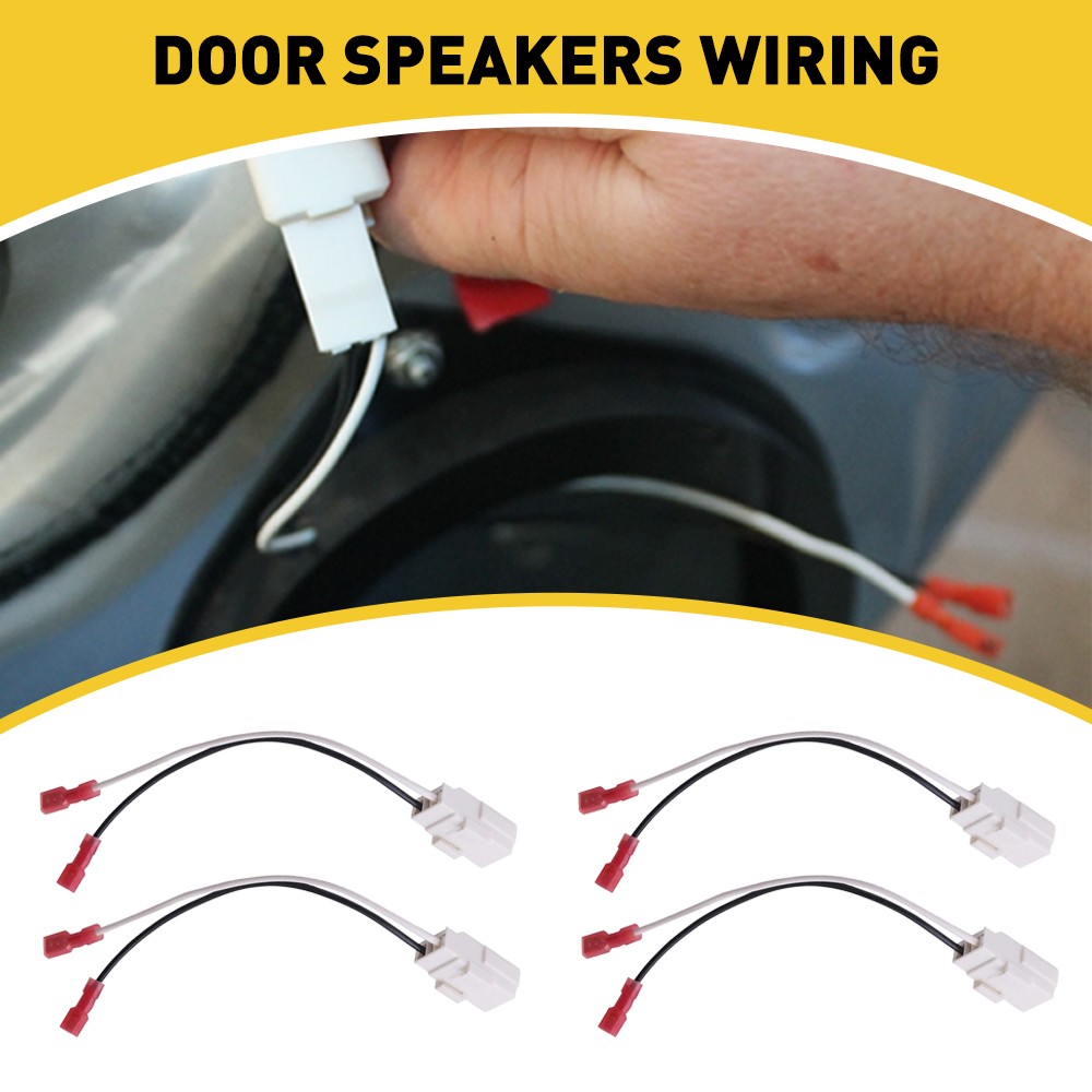 4X Car Door Speaker Wire Harness Connector Adapter for Jeep Dodge Chrysler EPX