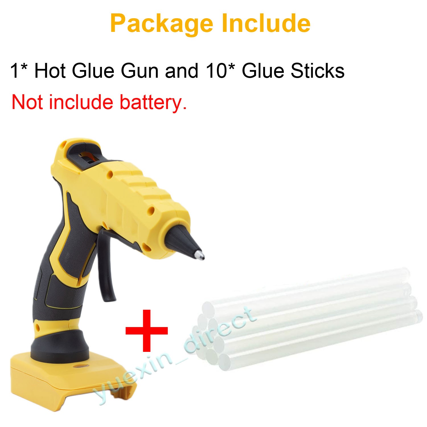 Cordless Hot Melt Glue Gun For Dewalt 20V Max Battery Crafts DIY w/10 Sticks US