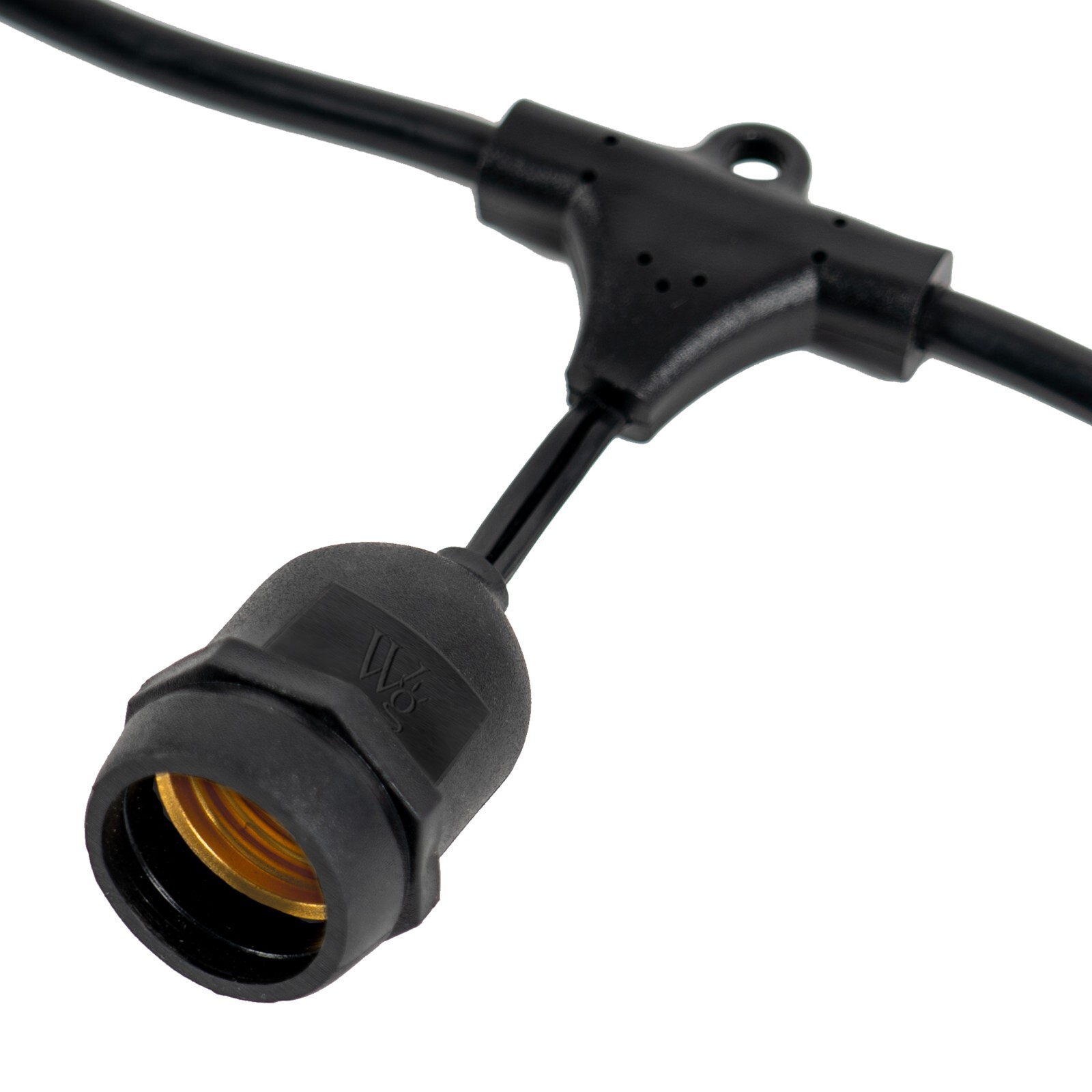 Commercial Grade SJTW E26 Heavy Duty Patio Light Stringer with Suspended Drops