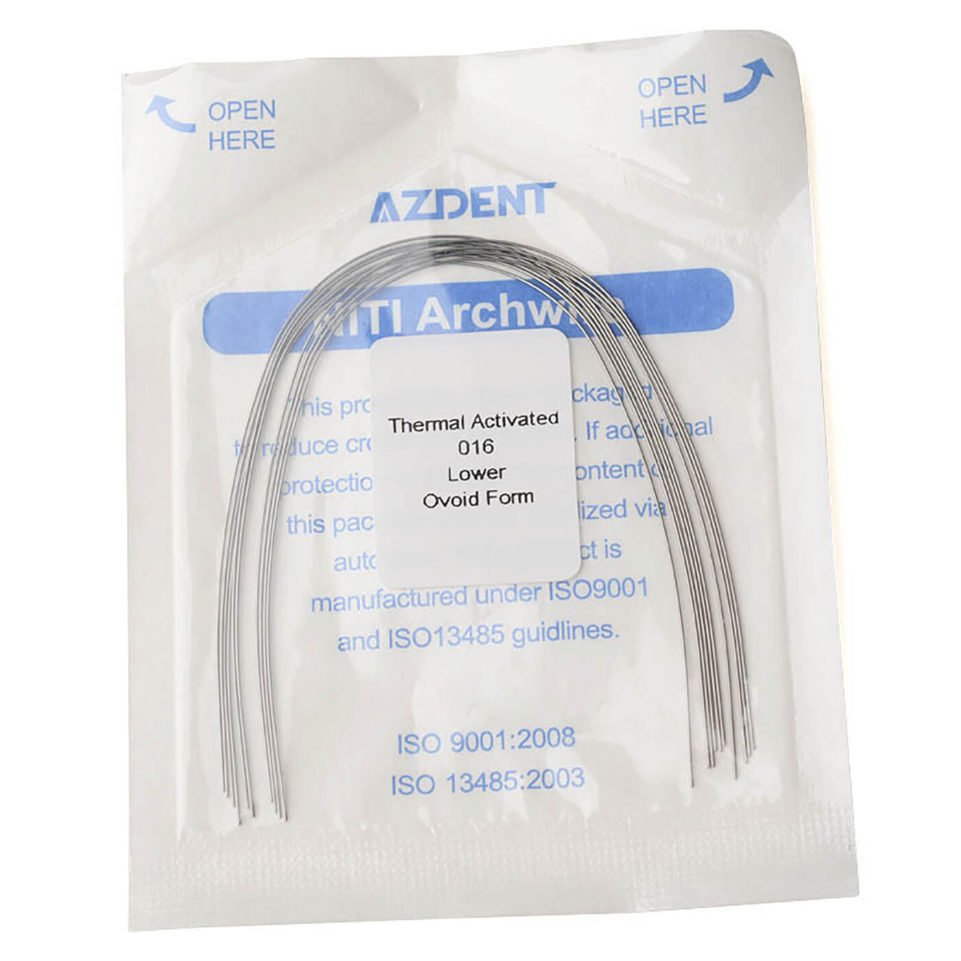 AZDENT Dental Orthodontic Heat Thermal Activated NITI Arch Wires Ovoid Round