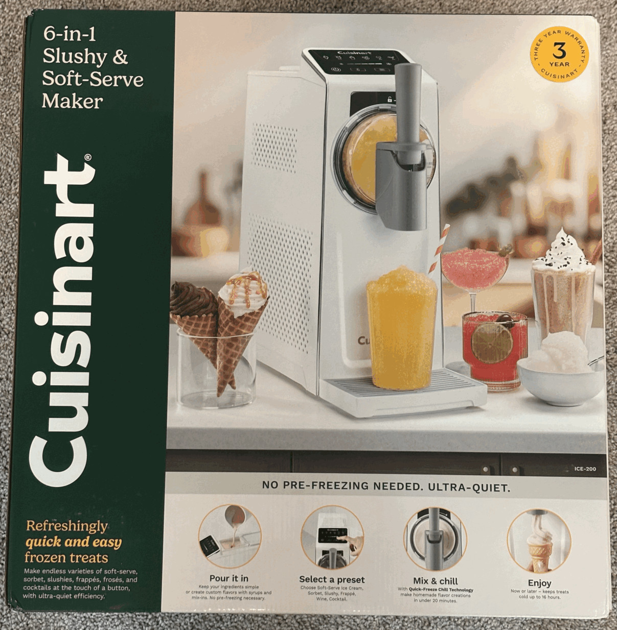 New Cuisinart Slushy & Soft-Serve Maker ICE-200