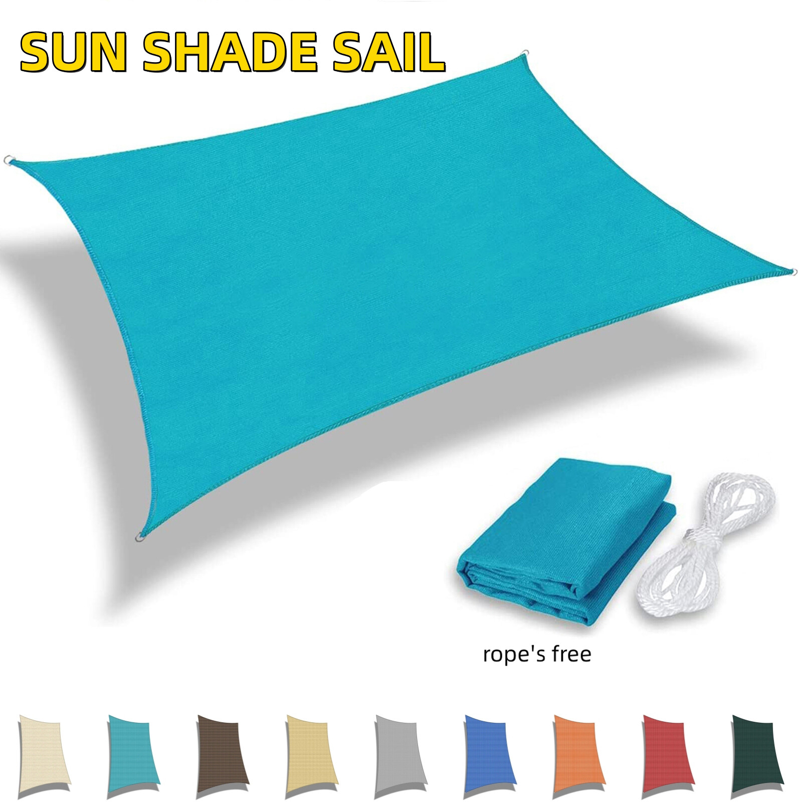 Sun Shade Sail Garden Backyard Pool Outdoor Rectangle Canopy Shelter Shade Cover
