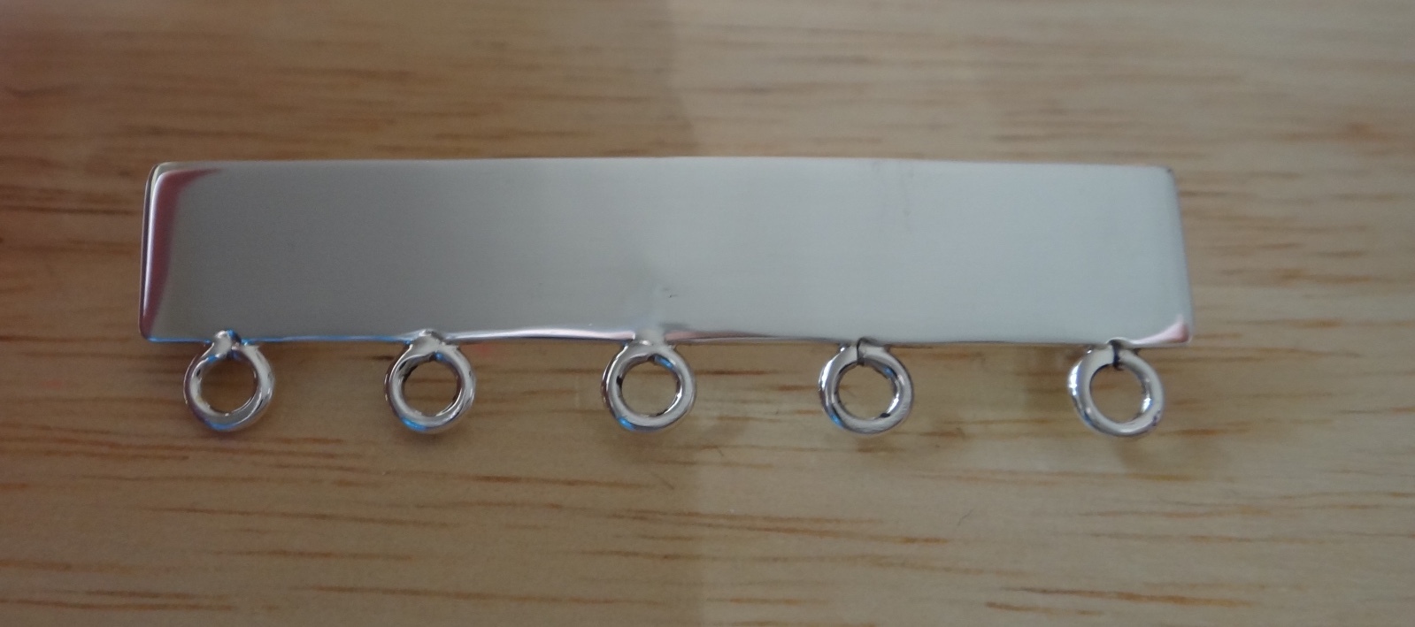 Sterling Silver 6 gram 50mm Engravable Charm Pin for 5 Charms