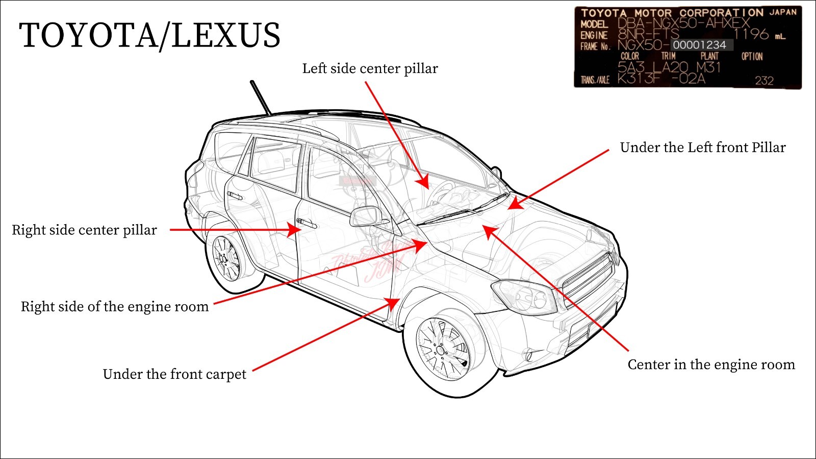 TOYOTA OEM Rear Oxygen Sensor Air Fuel 89467-33210 Genuine