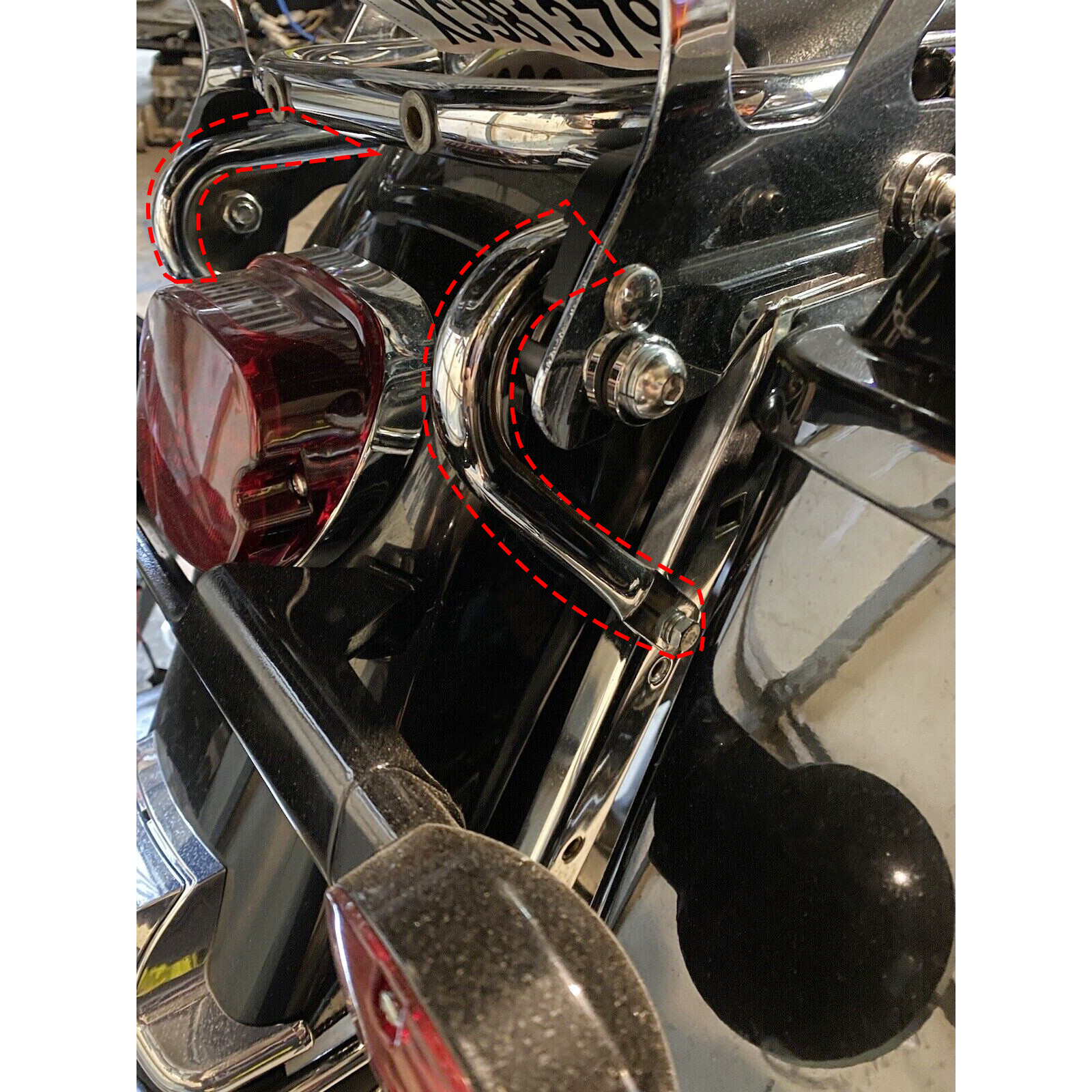 For Harley Touring Glide 97-08 Tour Pak Pack Mount Rack Docking Hardware Kit