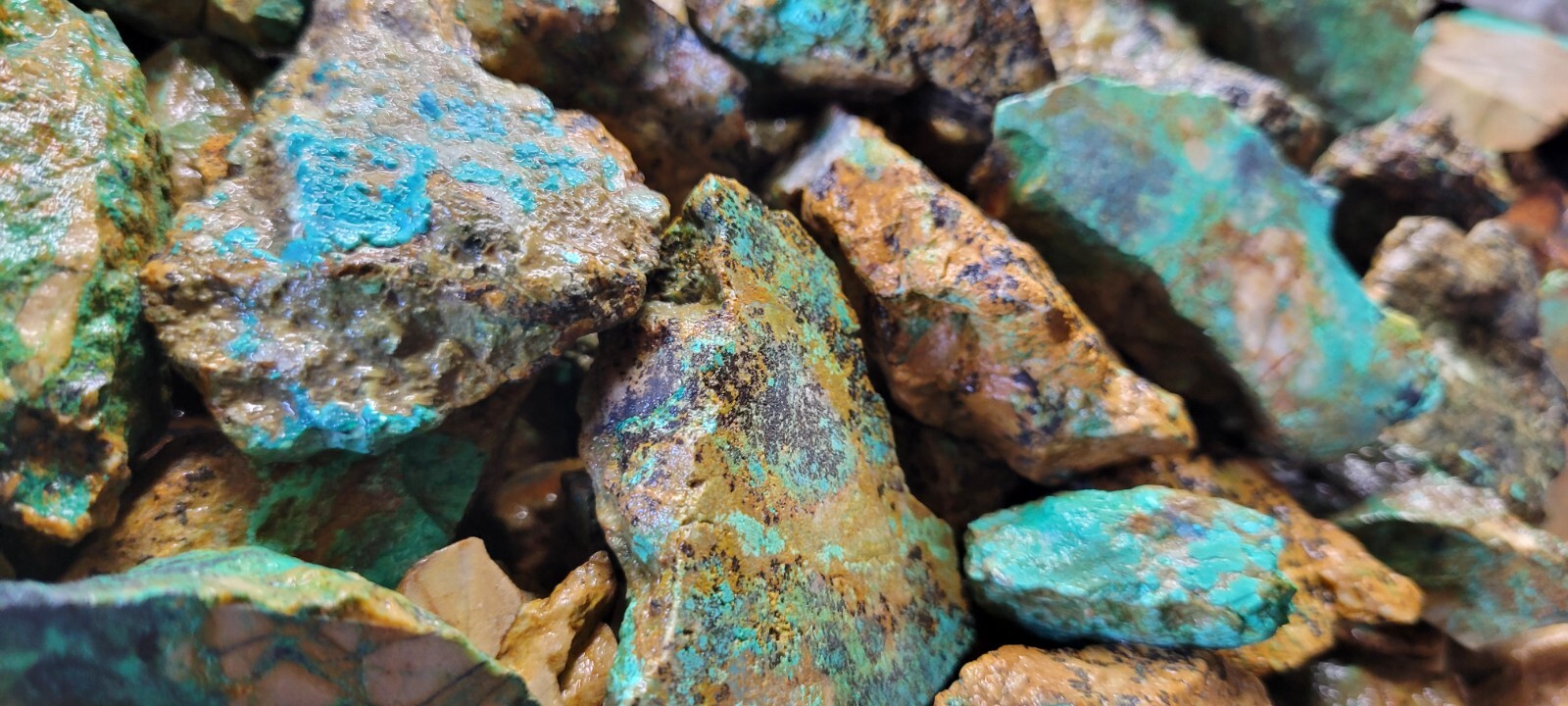 Natural Turquoise Rough Blue Silver Mine, Lone Mountain District NV - Half Pound