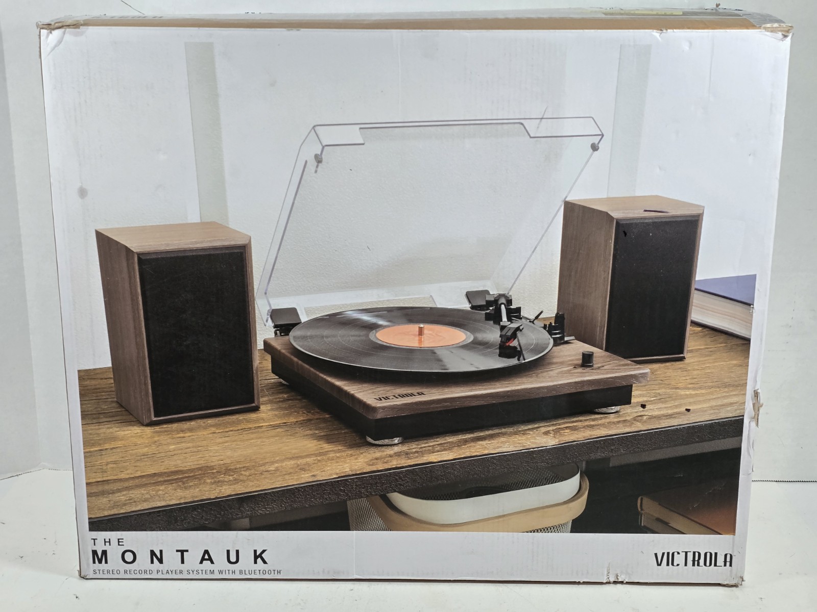 Victrola Montauk VM135 3-Speed Bluetooth Record Player Turntable w/ Speakers