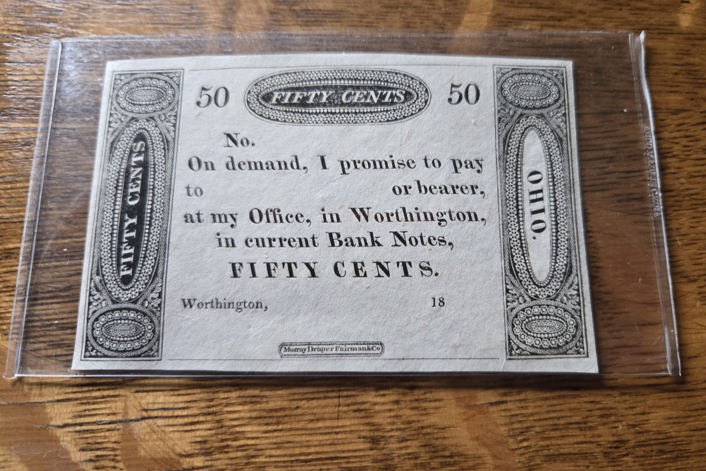 (3) Worthington Ohio Obsolete Currency Bank Note Remainders Ezra Griswold