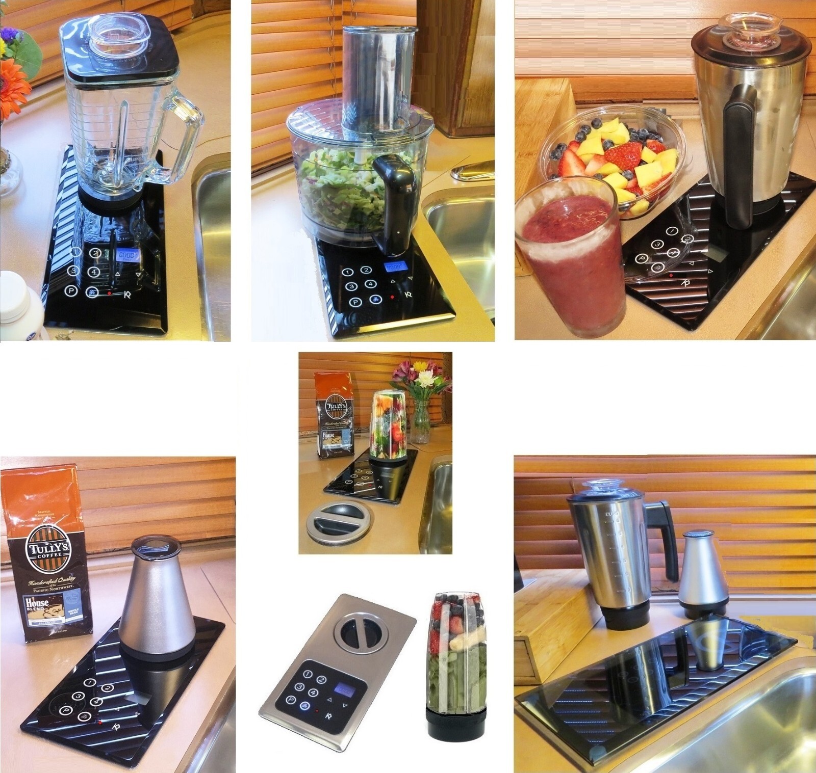 Built-in Blender: (Replaces Nutone Food Center) 1000W + Cover + 6 cup Gl Blender