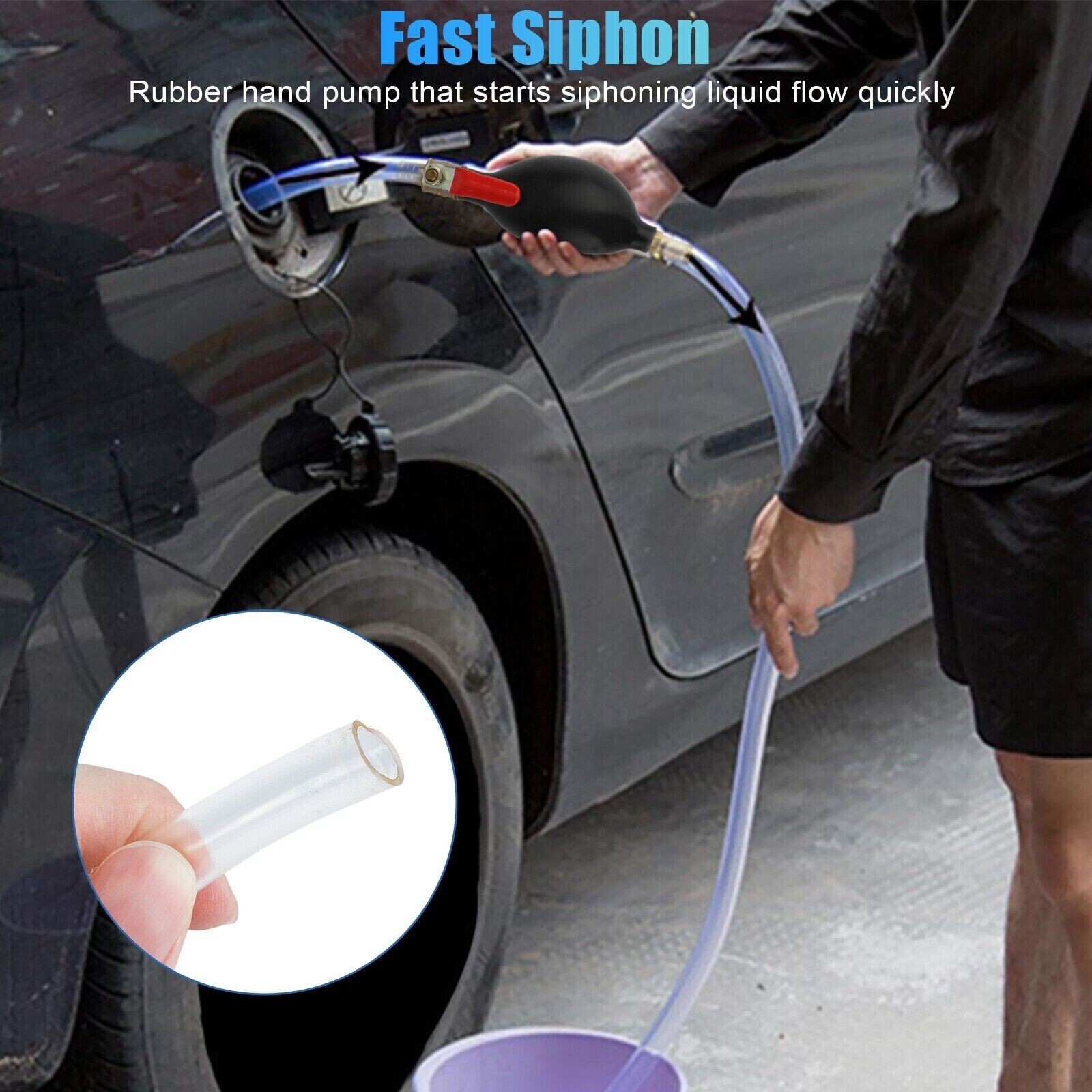 Siphon Hand Pump Portable Manual Car Fuel Transfer Pump- For Gas Gasoline Petrol