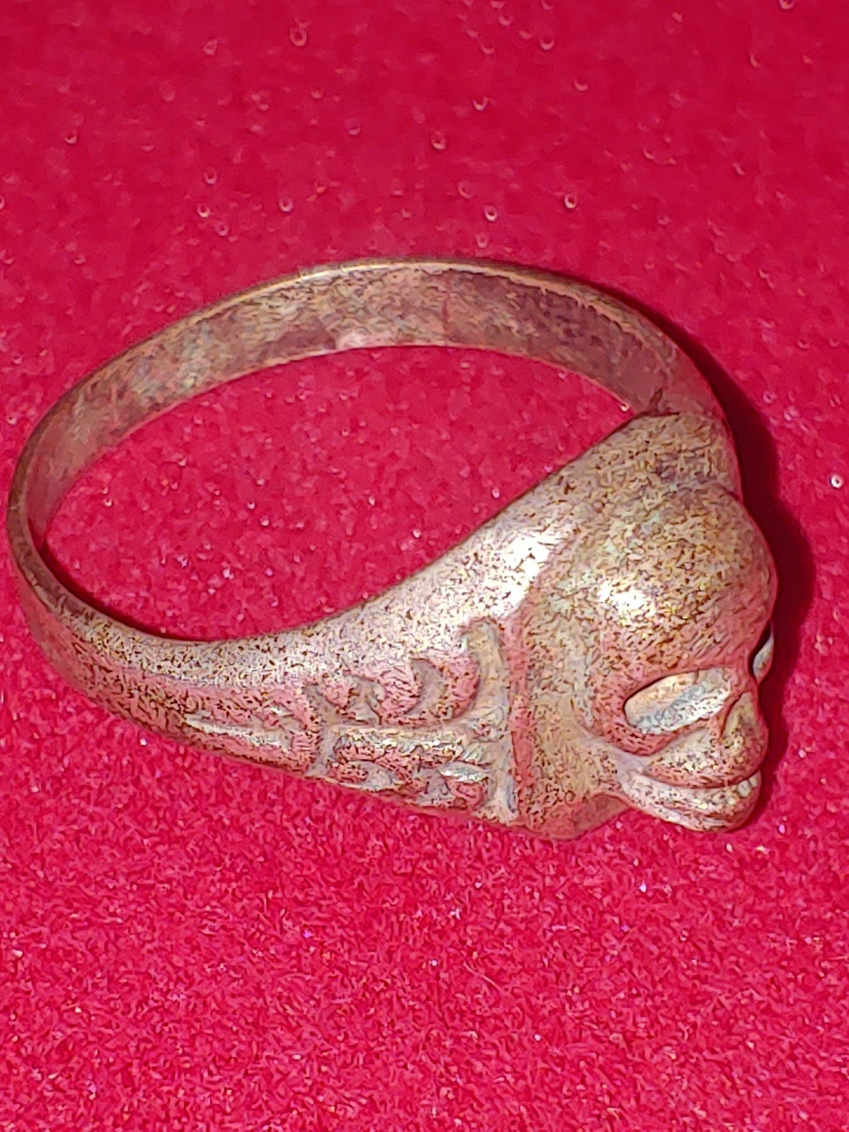 From The Aleister Crowley Mansion Silver Skull Ring With Certificate