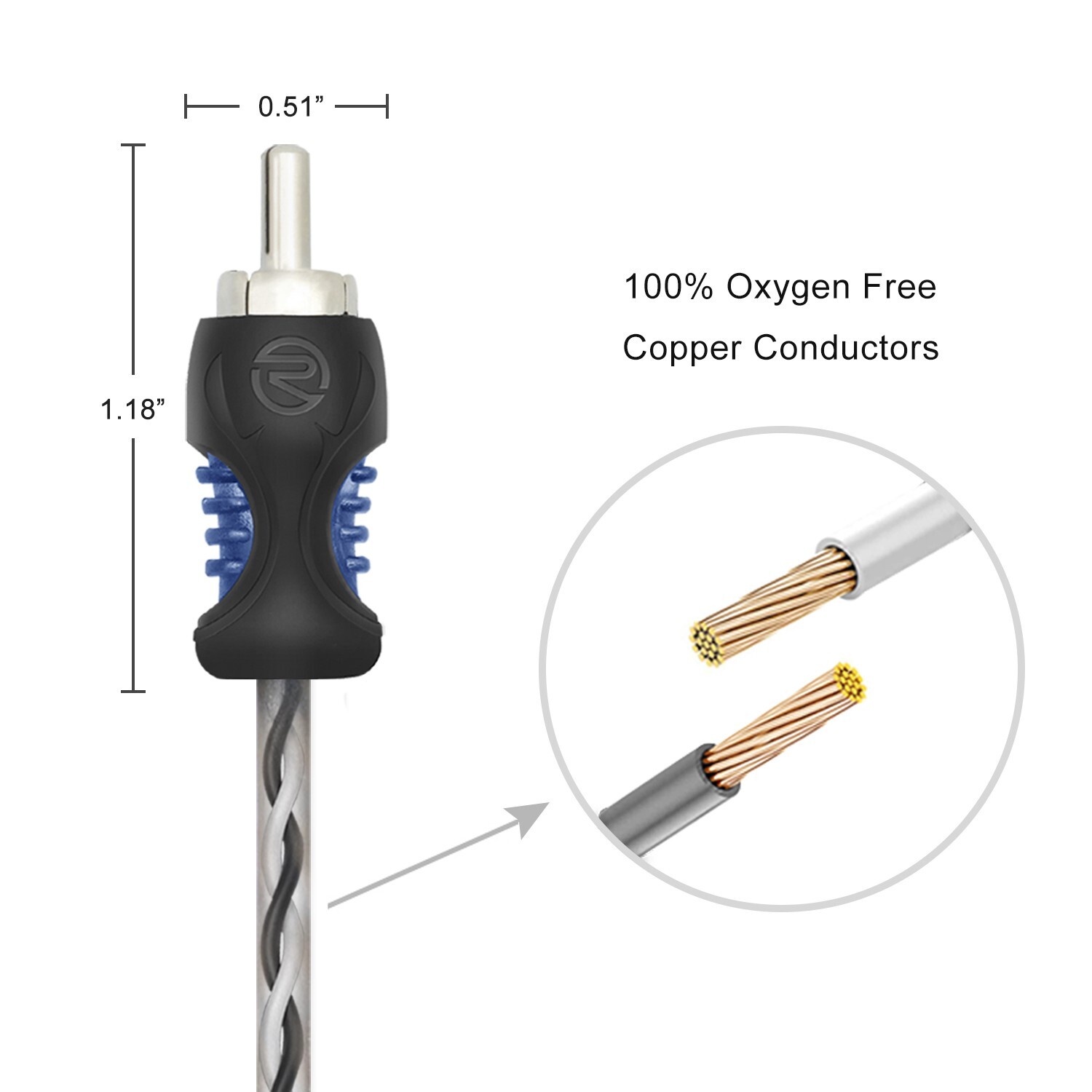 Recoil RCI220 100% Oxygen Free Copper 20ft 2-Channel RCA Audio Cable