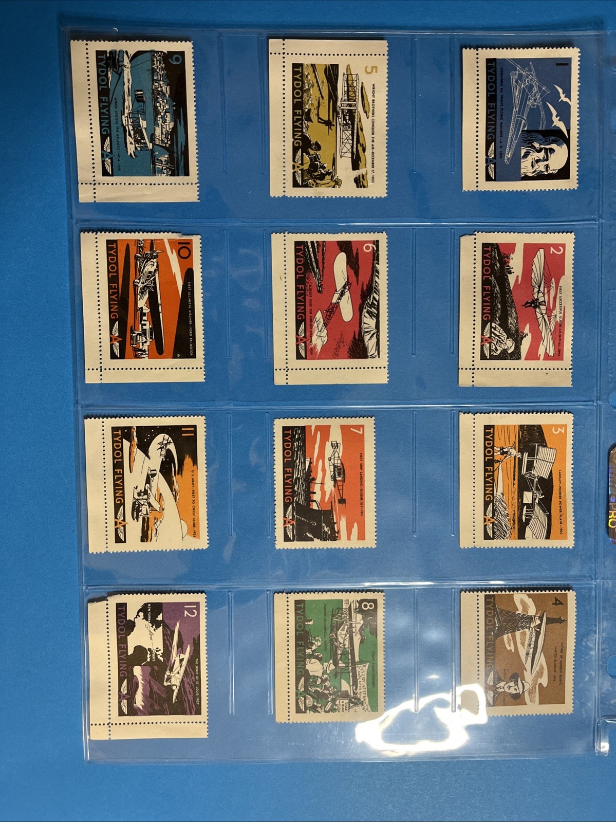 1940 Tydol Flying A Stamp Album of American Aviation + 48 Stamps Nm/mint