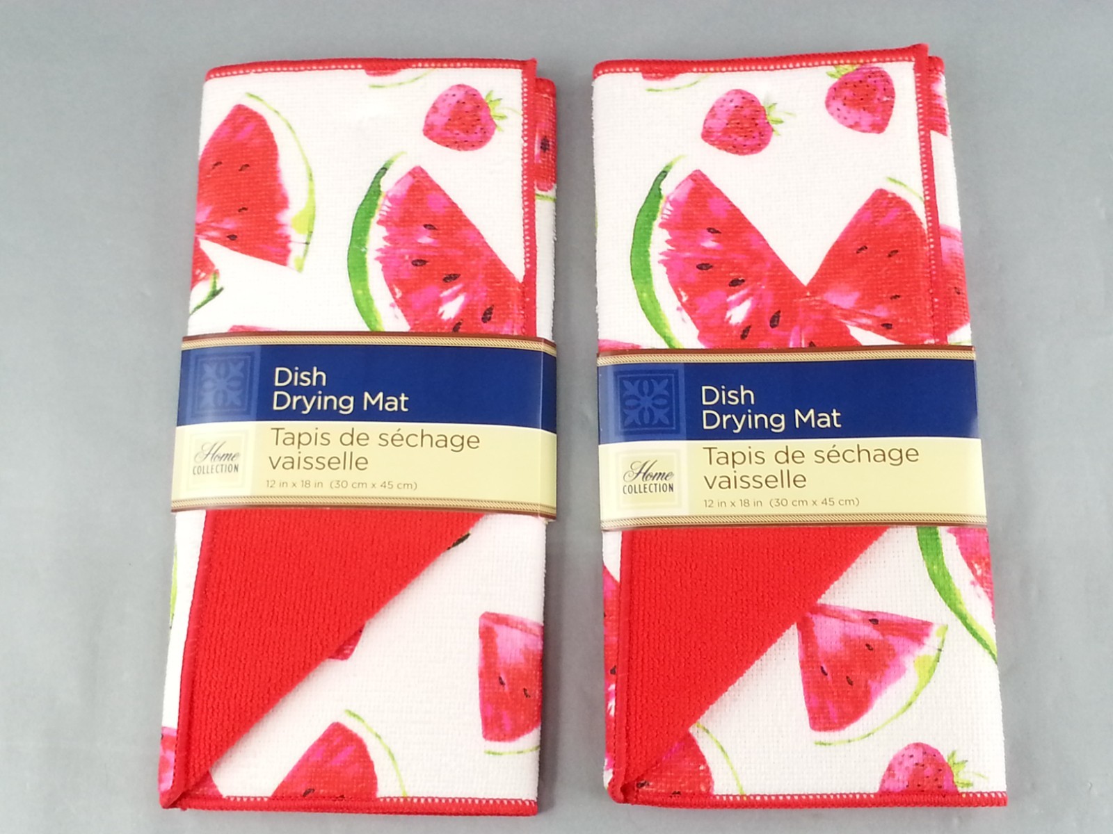 NEW NWT 2 Piece Dish Drying Mat Watermelon