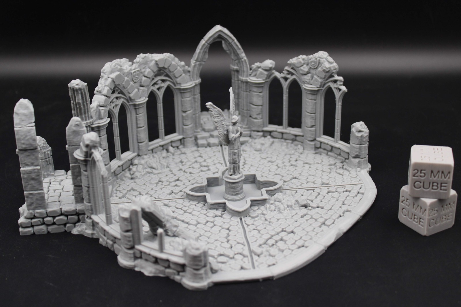 Fantasy Town Plaza Temple Center Ruin Terrain for DnD Wargames