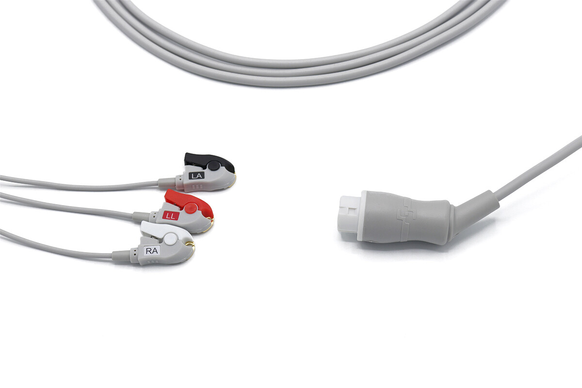 Philips 12 pin 3 Leads Grabber ECG EKG Cable M1972A - Same Day Shipping